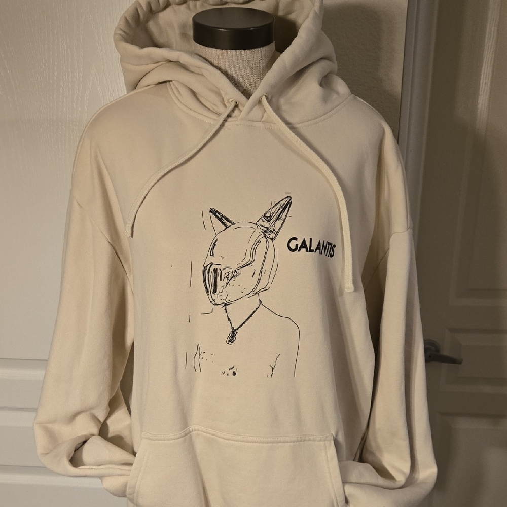 Galantis Piper Outline Cream Hoodie with Graphic Design UNISEX‎
